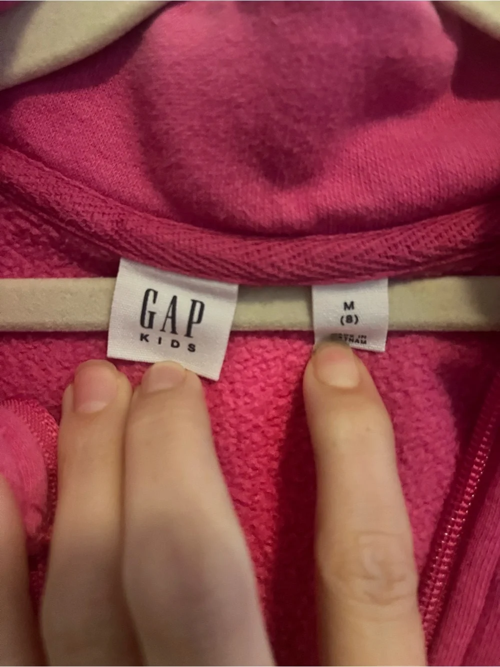 GAP Bright Pink Half-Zip Fleece Hoodie